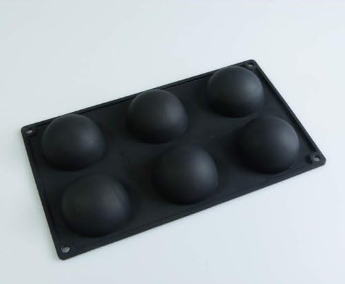 Sarah Janes Silicone 6 Cell Semi Sphere / Half Round Cake Mould, Large