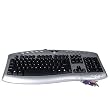USB/PS2 Multimedia Keyboard w/USB Hub/Speakers (Blk/Sil)