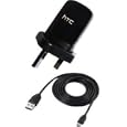 Genuine HTC Mains Charger & Modern-Tech Data/ Charge Cable Fits HTC Desire HD, Desire S, Legend, Desire, HD2, Wildfire, Wildfire S, Desire Z, HD7, Mozart, Incredible, ChaCha, Salsa, HD2 & HD Mini'