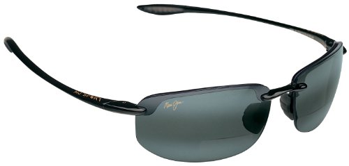 Maui Jim Ho'okipa Bifocal Sun Reader Designer Reading Glasses Color: Black / Grey Lens Size: + 2.00