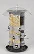 Triple Tube Bird Feeder, 15 1/4" Gray