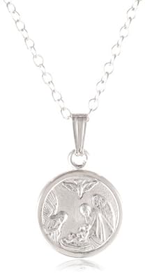 Cheap Girls Jewelry Sterling Silver Childrens Petite Guardian Angel Pendant, 13" For Sale Cheap Girls Jewelry Sterling Silver Childrens Petite Guardian Angel Pendant, 13" For Sale