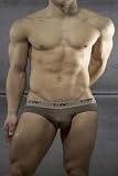 C-in2 Vice Versa Heather Low No Show Brief with sling support - Tobacco