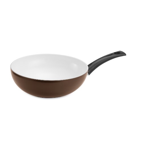 Berndes Sommerbox "La Pasta" Brauner Aluminium Wok Keramik 28 cm mit Pastabuch und Pastal&ouml;ffel