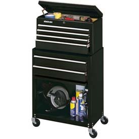 Stack-On® 6 Drawer Chest/Cabinet - Black