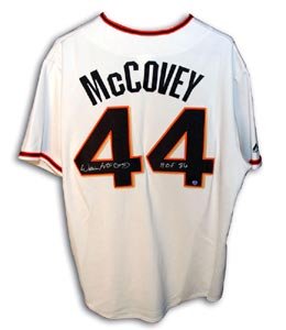 Willie McCovey Signed San Francisco Giants Cream Colored Majestic Jersey - HOF 86