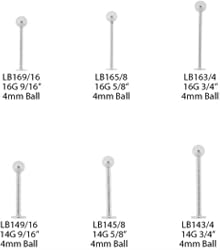 CHEEK PIERCING JEWELRY LB169/16- 16G 9/16