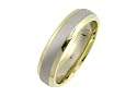 9ct 5mm Matt Centre 2 Colour Wedding Ring