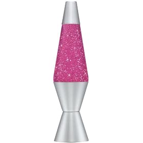 Lava Lite 14.3" Glitter Lamp - Pink Liquid/Silver Glitter