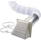 New 207w Vinyl Vent Duct Kit With Hood Vent With Hood Aluminum Pipe White V ....