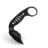 Scorpion's Tail, Black Micarta Handle, Black Blade, Sheath
