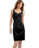 London Times Sleeveless Crossover-Waist Dress