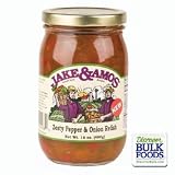 Jake & Amos Zesty Pepper & Onion Relish, 16-ounces (12 Jars)