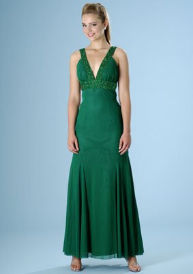 Formal Evening Gown. Emerald Dress for Prom, Party, Wedding by Sean Collection (8825)