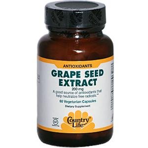 Country Life Grape Seed Extract 200 Mg (veg Caps), 60-Count