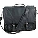 Embassy Genuine Black Leather Attache Case