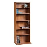 Review Sauder  / Sauder Multimedia Storage Tower Bookcase in Pecan finish