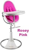 Bloom Fresco Loft Highchair in Rosy Pink - White Base