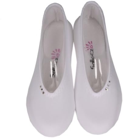 Sallazzo Womens Swarovski Crystal Design Comfort Slipper Shoe White Size 5