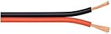 Wentronic LSK 2X2.5 Lautsprecherkabel 50 m Rolle (Querschnitt 2x 2,5 mm&sup2;) rot/schwarz