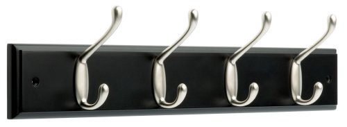 Liberty Hardware 125558 18-Inch Light Duty Rail, Black and Pearl Nickel