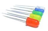 microtivity IL185 5mm Assorted Diffused LED w/ Resistors (5 Colors, Pack of 50)