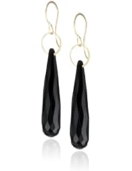 Melissa Joy Manning "New Elements" 14k Gold Black Agate Earrings