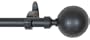 Window Curtain Rod / Drapery Rod 28 Inch - 48 Inch Ball Black