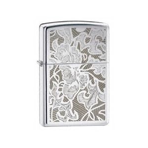Zippo Lighter Flower High Polished Chrome, by 