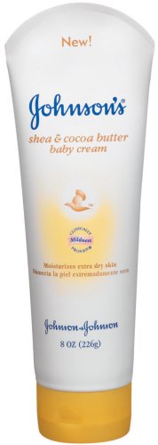 Johnson's Baby Cream, Shea & Cocoa Butter, 8-Ounce Tubes (Pack of 6)