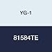 YG-1 81584TE Carbide Corner Radius End Mill, 5 Flute, 45 Degree Helix, Stub Length, Fine Pitch Roughing, YG-TYLON E Finish, 2" Length, 3/8"