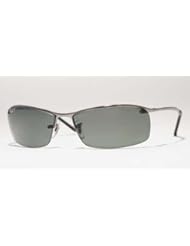Ray-Ban RB 3183-004/9A Gunmetal SIDESTREET Sunglasses With POLARIZED Green Lenses-63mm