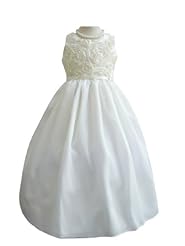 Girls Knee Length Satin Sleeveless  Dress