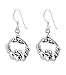 Irish Claddagh Celtic Knot .925 Sterling Silver Heart Dangle Earrings