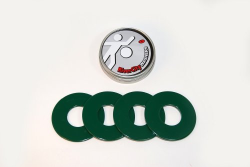 RiverCity Pitching Washers: (4) Green 2.5 Inch Washers