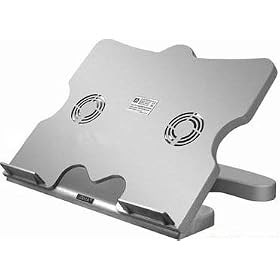 Laptop Stand & Cooling Stand (Dual-Fan Extra Quiet) – Silver