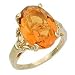 Women's Solitaire Topaz Swarovski Crystal Gold Tone Ring, Size: 5-9
