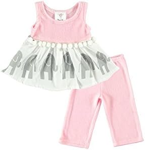 Mad Sky Pink Elephants Tutu Capri Set