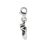 Reflections(tm) Sterling Silver Ballet Slipper Click-on / Lobster Clasp for Bead / Charm Bracelets