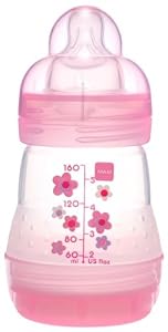 Sassy MAM BPA FREE 5 oz bottle - girl colors