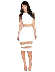 From Amazon.com. Click for details:
 Apparel: 2014 Sexy Womens White 2-pieces Clubwear Outfit Slim Fit Bandage Bodycon Dress Apparel: 2014 Sexy Womens White 2-pieces Clubwear Outfit Slim Fit Bandage Bodycon Dress