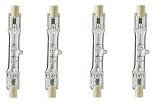 4 x 150w 78mm Tungsten Linear R7s Halogen Floodlight Security Light Bulbs