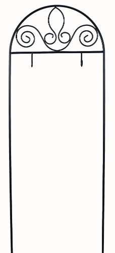 New Creative 22587 Garden Essentials Metal Scroll Design Post Holder, Black, 60-Inches Tall