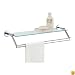 Organize It All Glass Shelf with Chrome Towel Bar