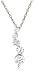 Jewelry : Platinum Overlay Sterling Silver Cubic Zirconia Journey Pendant