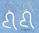 Sterling Silver Lopsided Heart Earrings by SilverChicks by Silverchicks