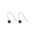 14k Gold Synthetic Emerald Birthstone Dangle title=