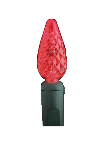 GKI Bethlehem Lighting FlexChange Indoor Outdoor Holiday Christmas Light Set with 35 Faceted Cone-Shaped Mini LED - Red