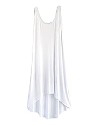 Sleeveless High-Low-Hem Summer Round Neck  Dress