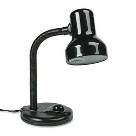 Catalina Lighting W1300BLK Gooseneck Desk Lamp with Metal Shade, 16 High, Black by Furniture